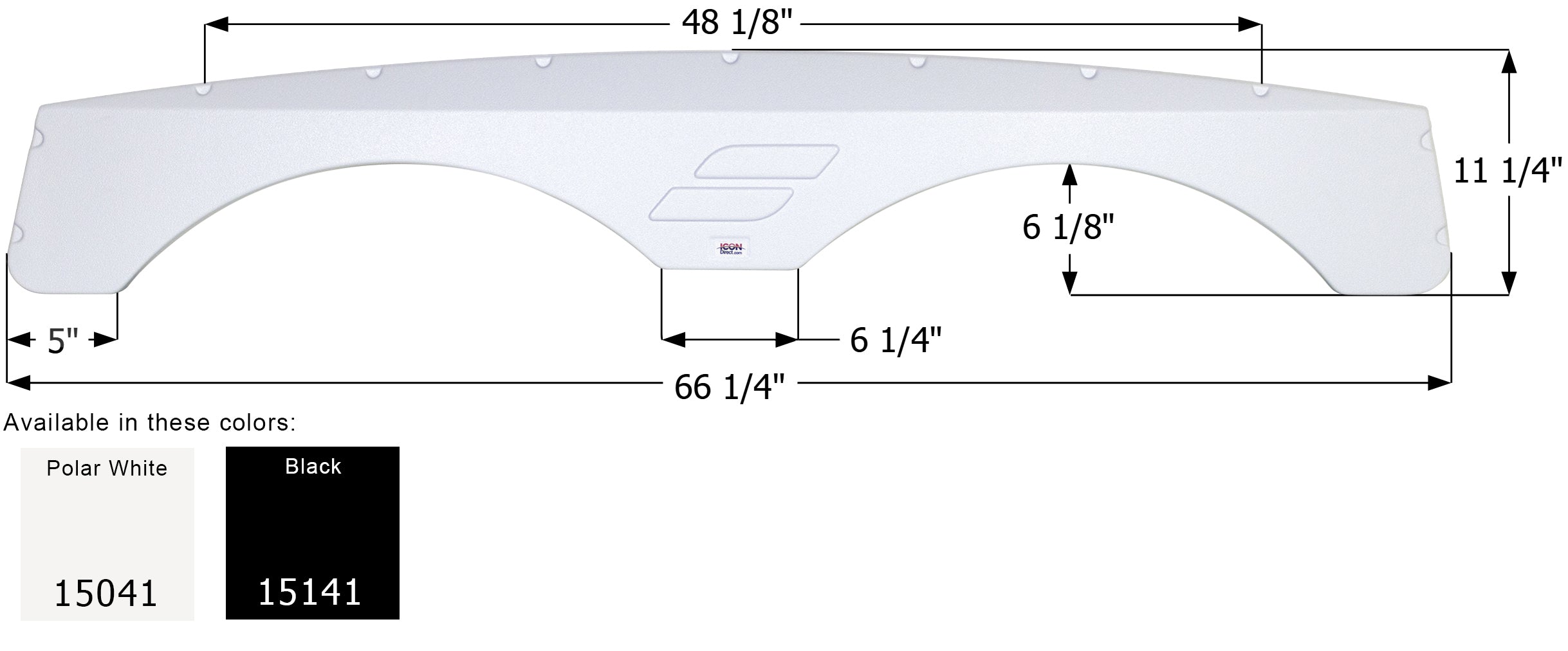 ICON - Fender Skirt, Tandem, Starcraft, FS5041, Polar White