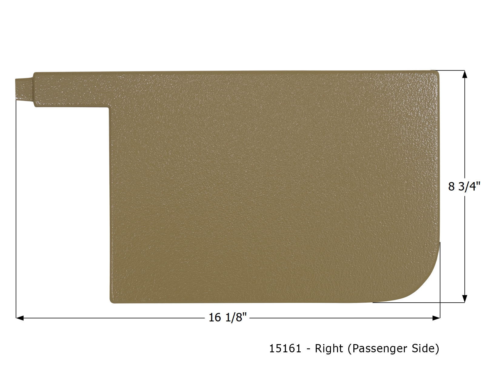 ICON - Corner Cap, Rear, RH, Forest River, Rockwood, Dark Khaki