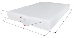 ICON - 49 Gallons (with sump) RV Fresh Water Tank - 55" x 36" x 6" - WT1500 - 18-000363