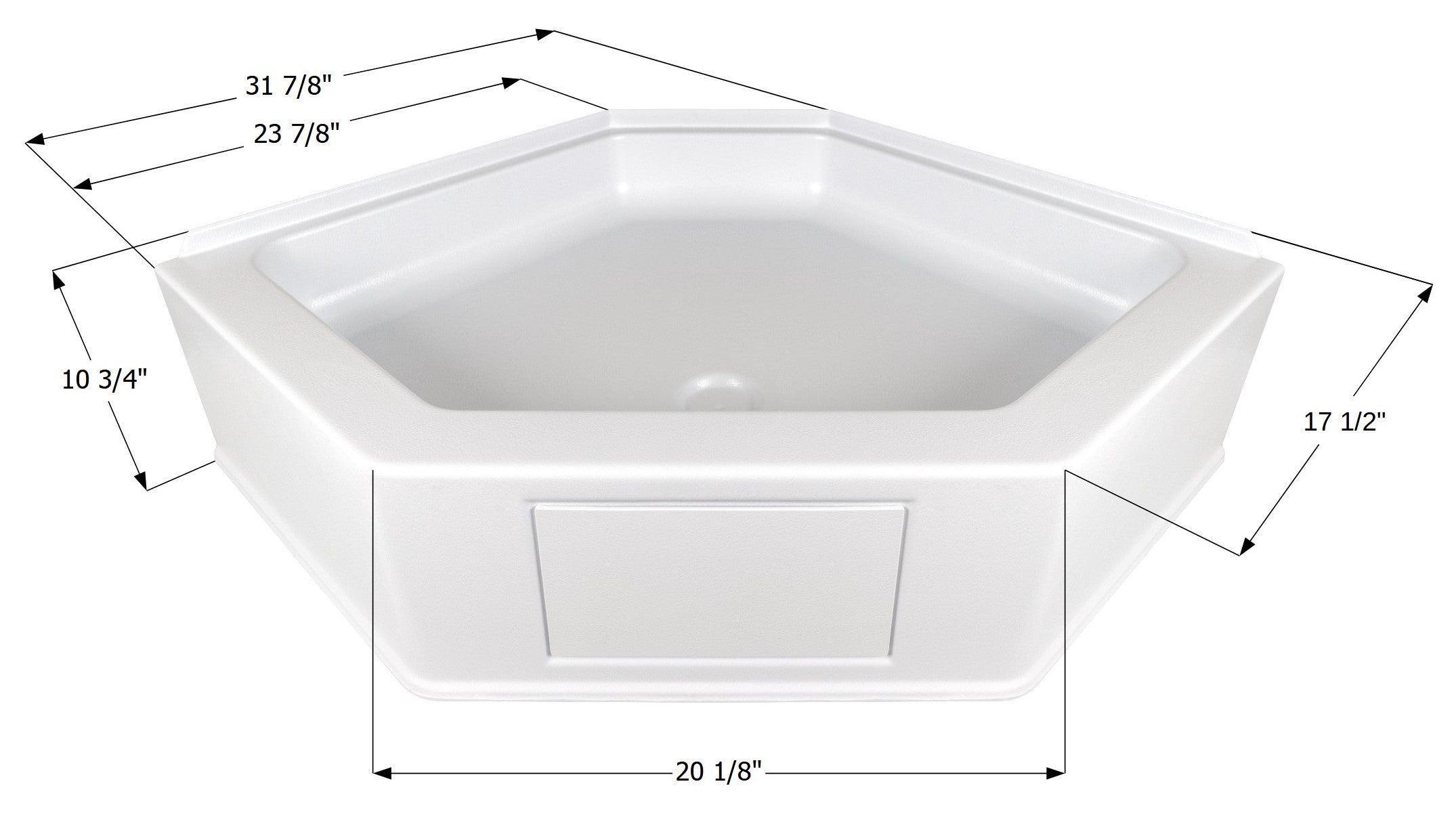 ICON - Shower Pan, NSB3232-PW, Assembly