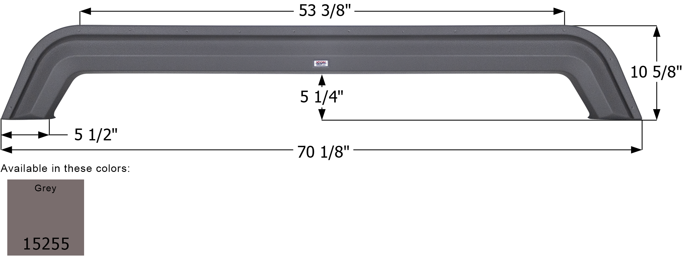 ICON - Fender Skirt, Tandem, Forest River, FS5255, Grey