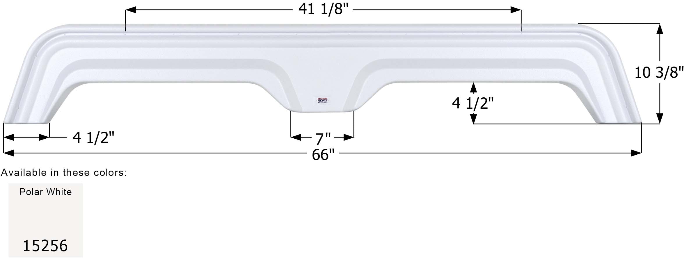 ICON - Fender Skirt, Tandem, Extreme RV, FS5256, Polar White