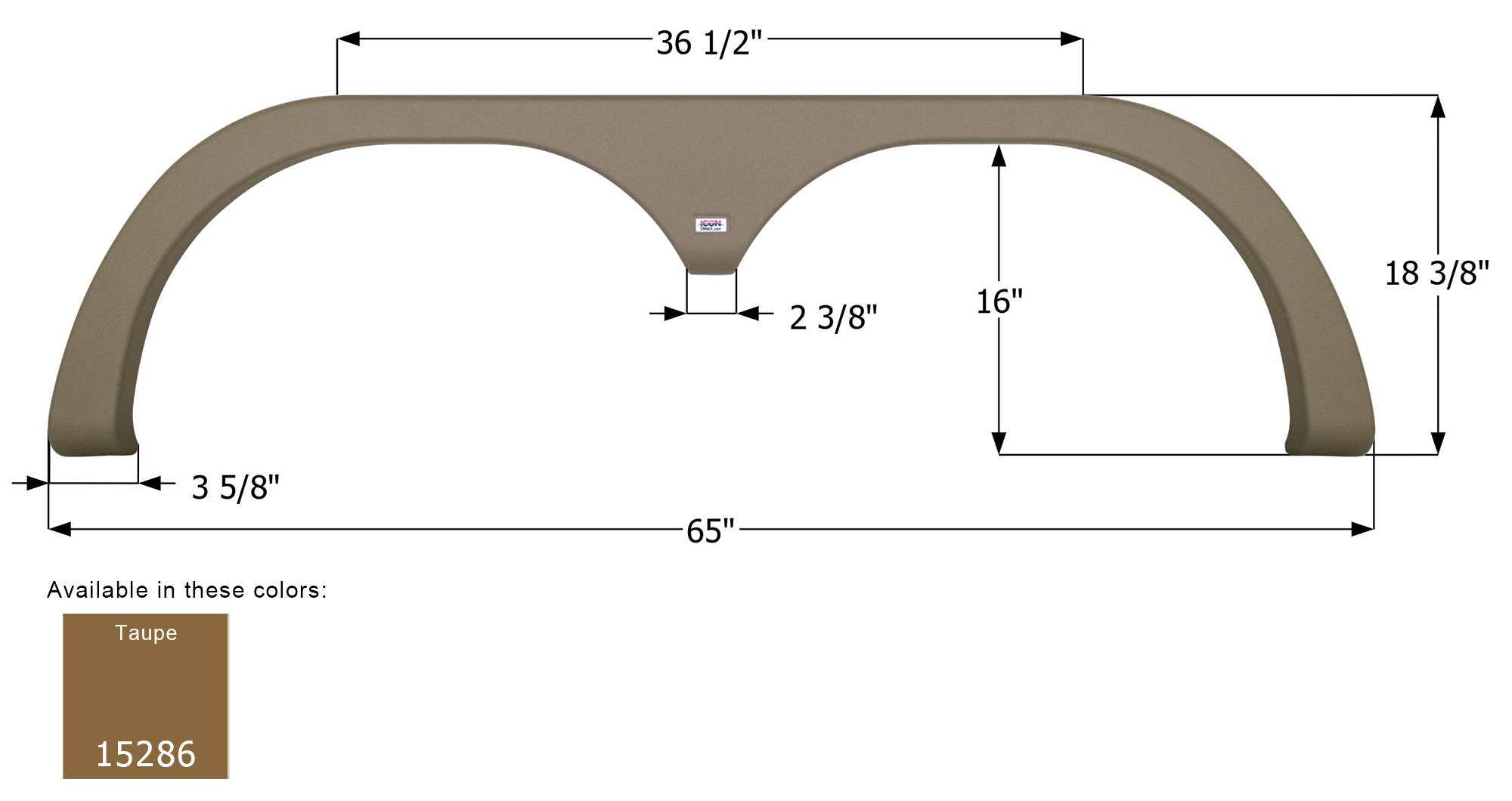 ICON - Fender Skirt, Tandem, Jayco, FS5286, Taupe