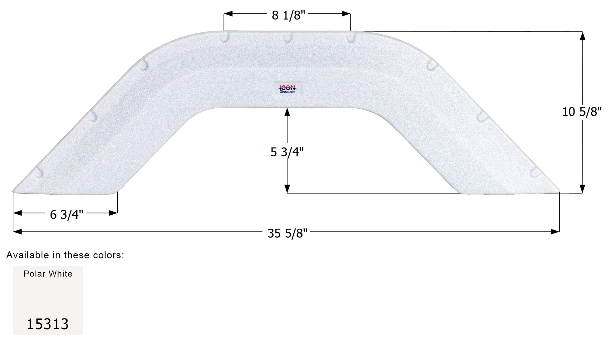 ICON - Fender Skirt, Single, Cozy Traveler, FS5313, Polar White