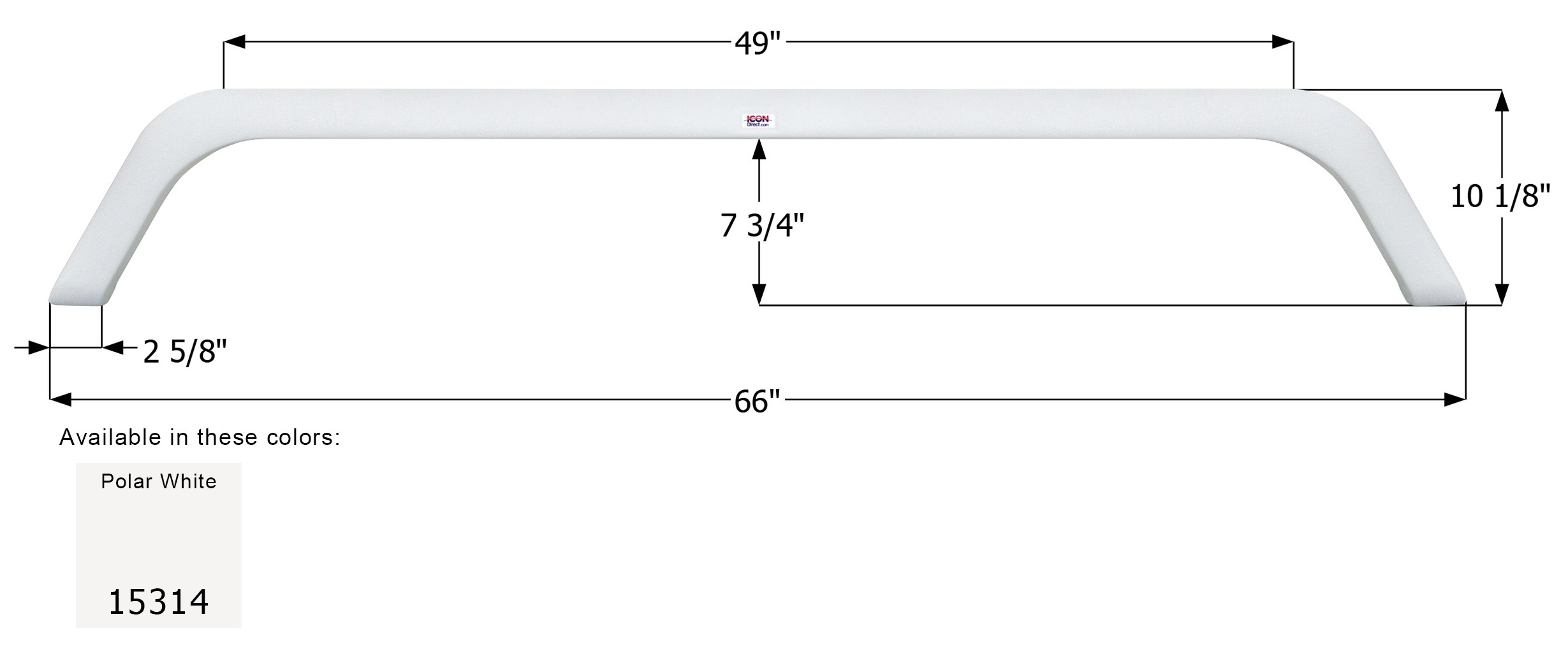 ICON - Fender Skirt, Tandem, Dutchmen, FS5314, Polar White