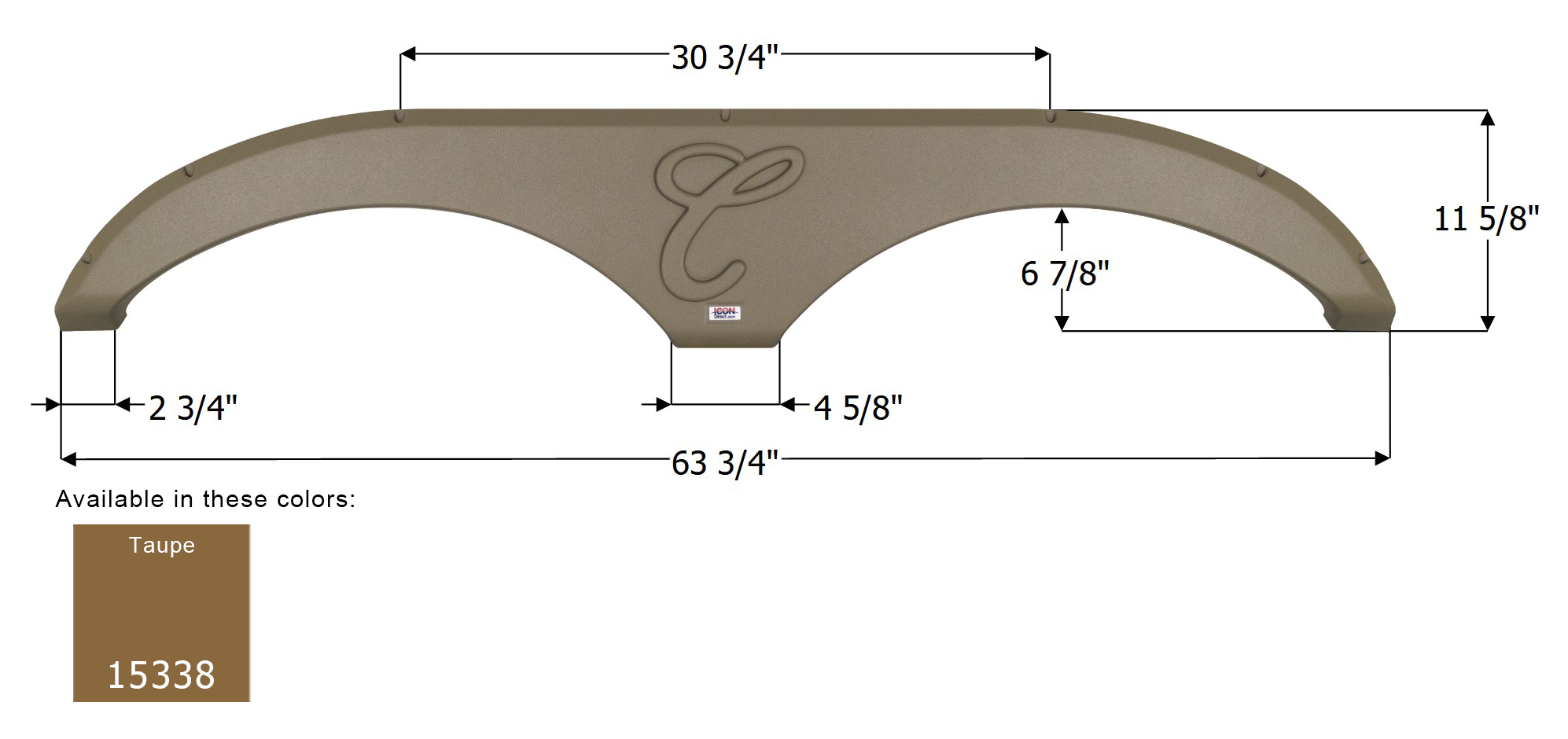 ICON - Fender Skirt, Tandem, Forest River, FS5338, Taupe