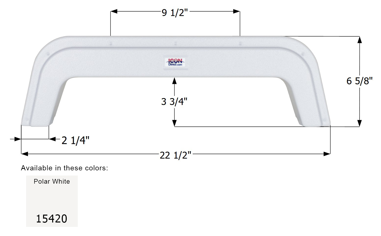 ICON - Fender Skirt, Single, Chalet, FS5420, Polar White