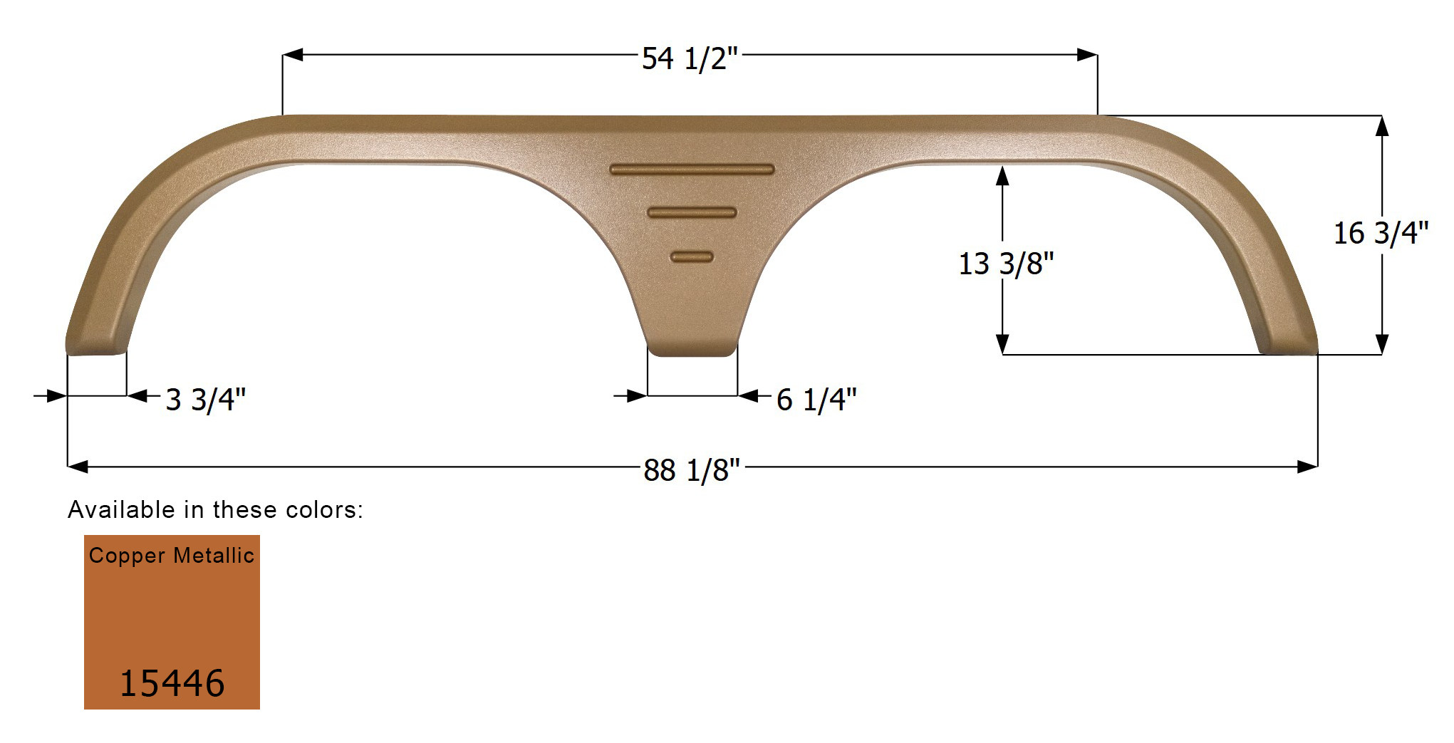 ICON - Fender Skirt, Tandem, Thor, FS5446, Copper Metallic