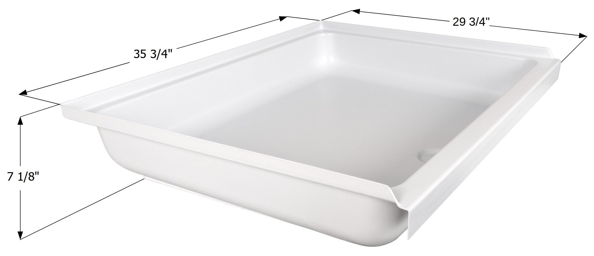 ICON - Shower Pan, SP3036-PW, Center Drain, Assembly