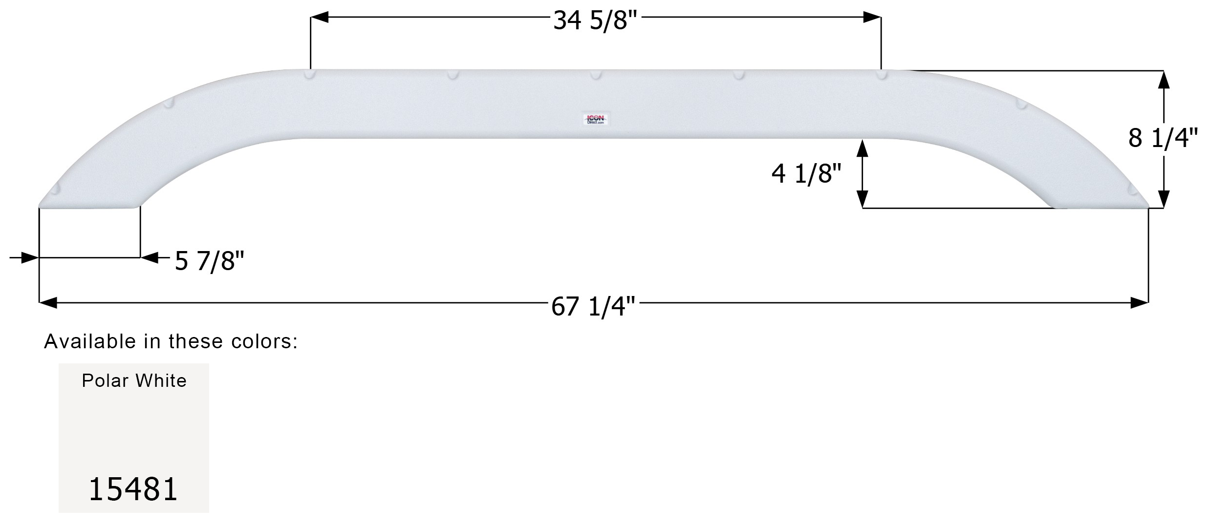 ICON - Fender Skirt, Tandem, Coachmen, FS5481, Polar White