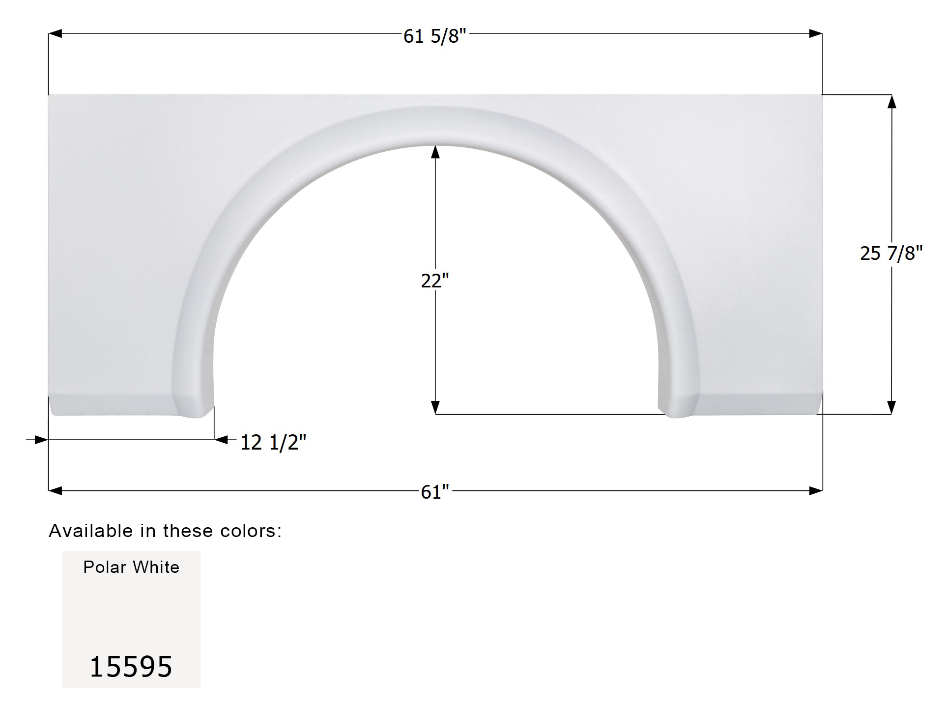 ICON - Fender Skirt, Single, Coachmen, FS5595, Unpainted