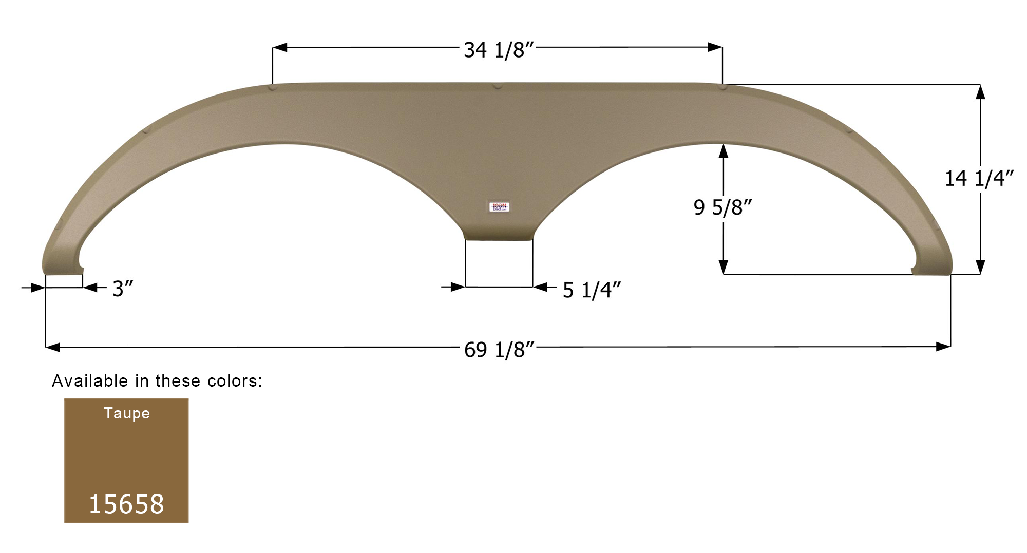 ICON - Fender Skirt, Tandem, Forest River, FS5658L, Taupe