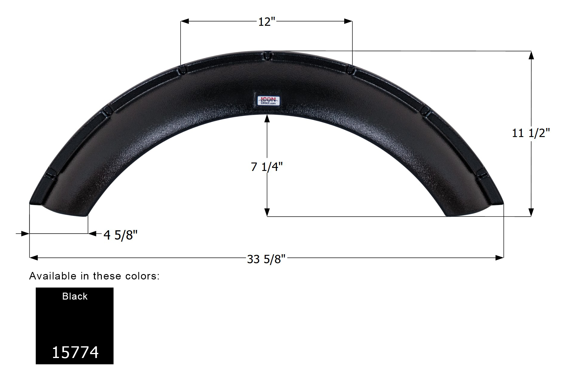 ICON - Fender Skirt, Single, Forest River, FS5774, Black