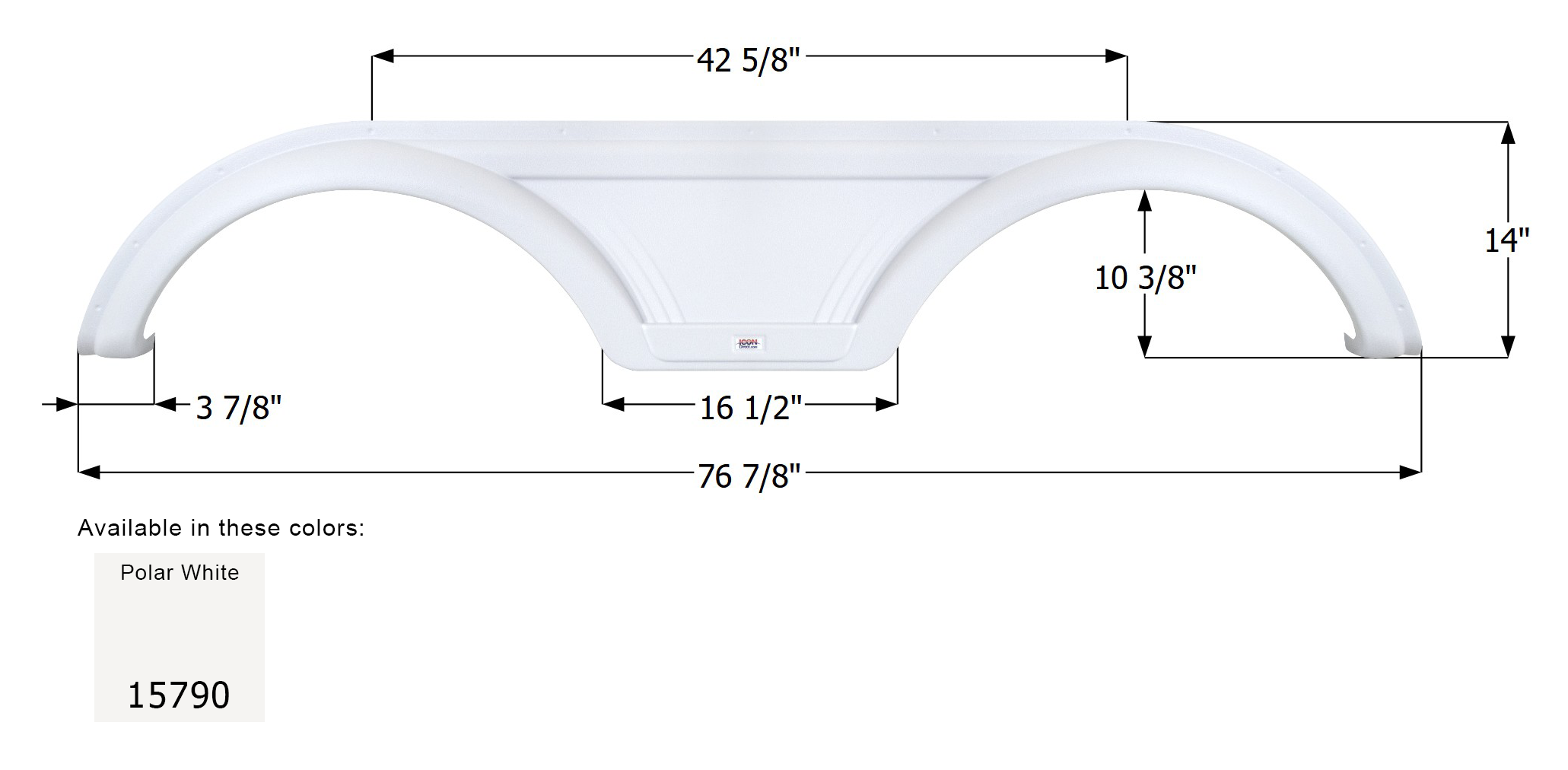 ICON - Fender Skirt, Tandem, Dutchmen, FS5790, Polar White