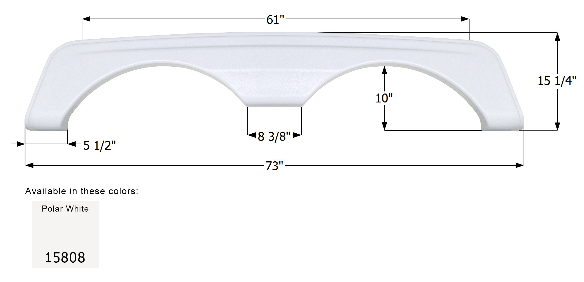 ICON - Fender Skirt, Tandem, Icon, FS5808, Polar White