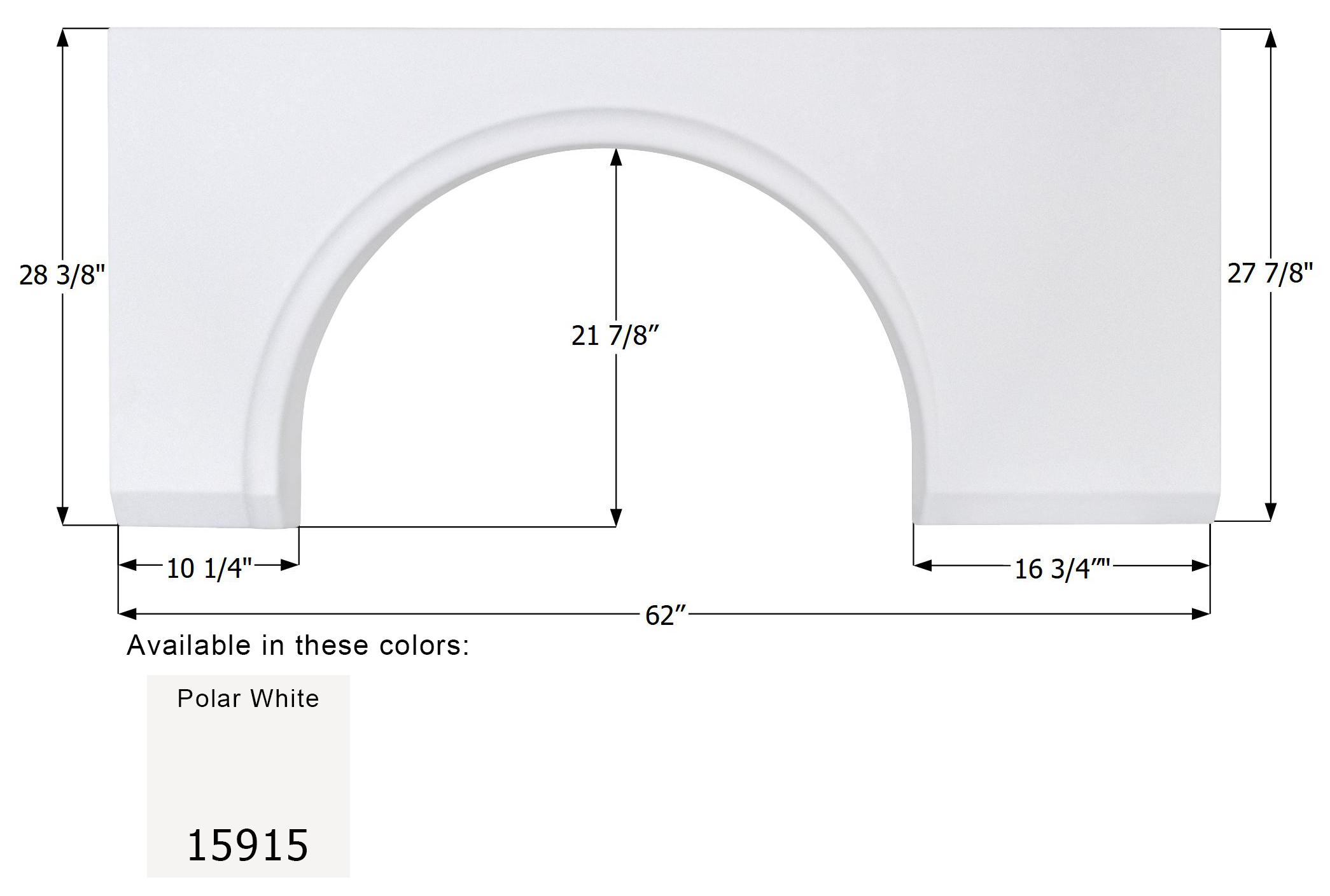 ICON - Fender Skirt, Single,  FS5915, Unpainted