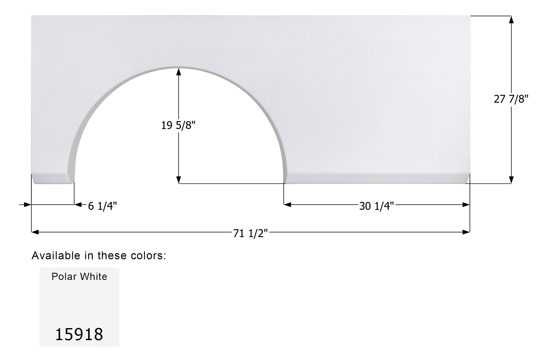 ICON - Fender Skirt, Single,  FS5918, Unpainted