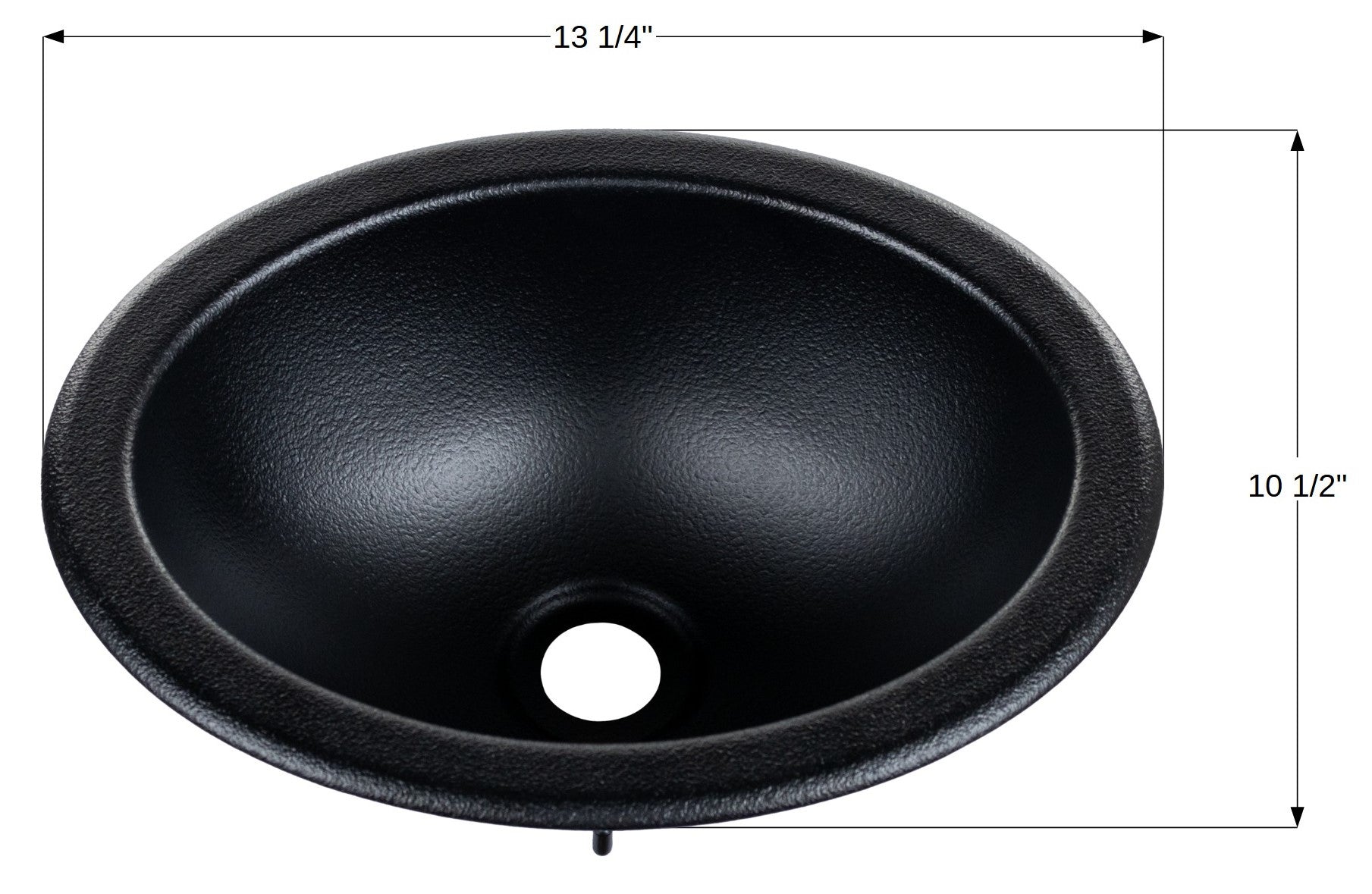 ICON - Sink, SO1013, Oval, 10x13, Black