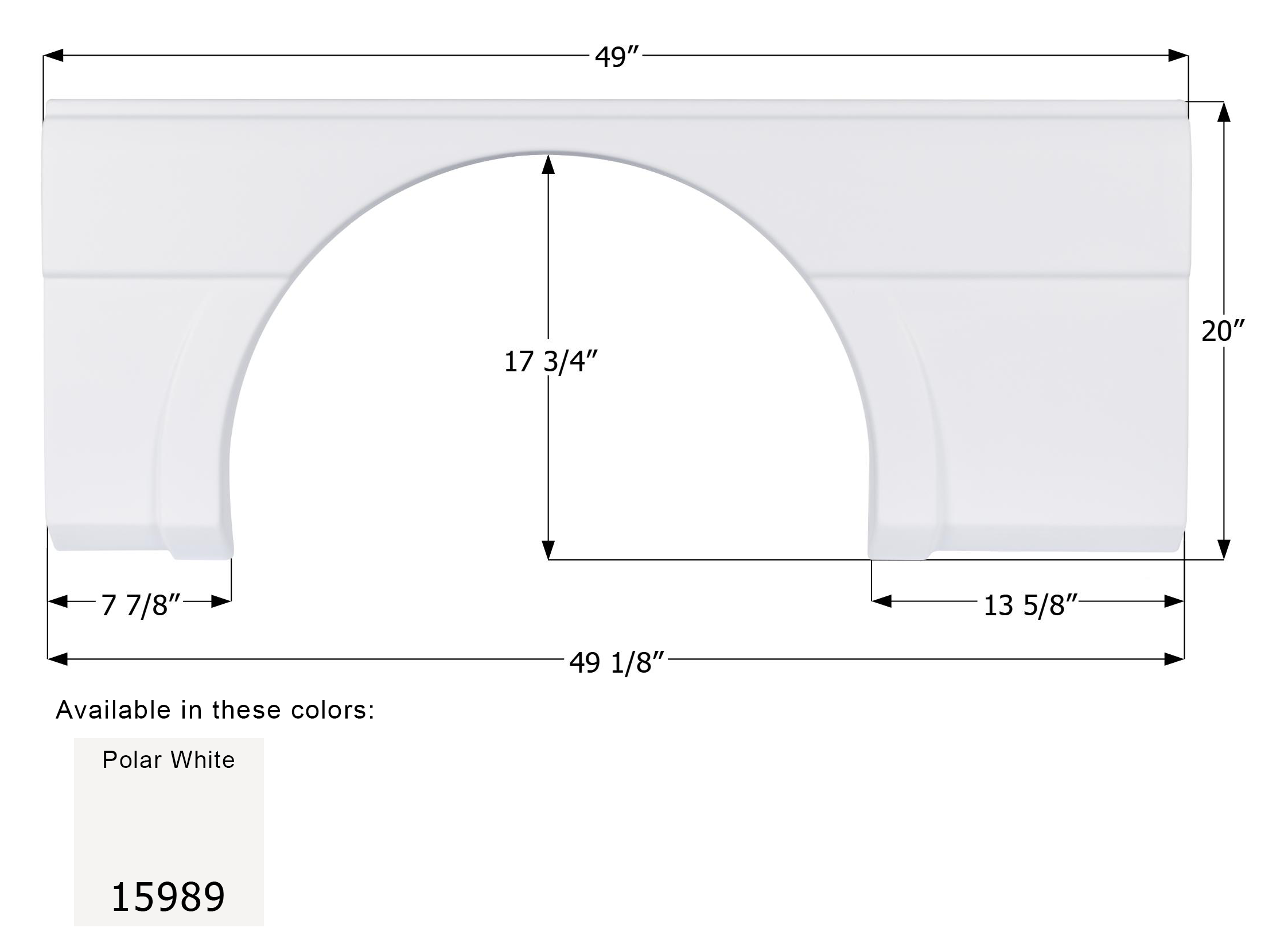 ICON - Fender Skirt, Single, Winnebago, FS5989, LH, Unpainted