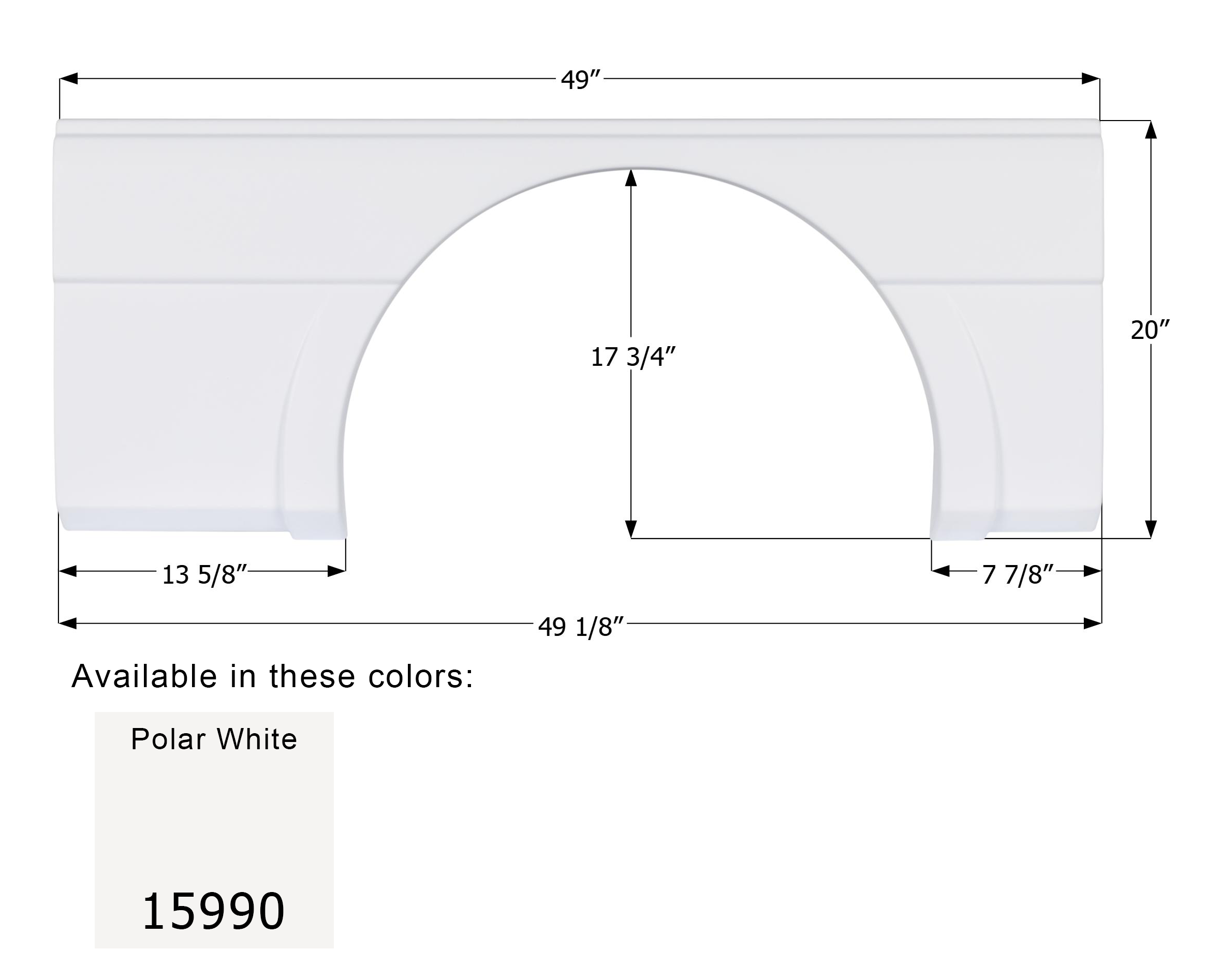 ICON - Fender Skirt, Single, Winnebago, FS5989, RH, Unpainted