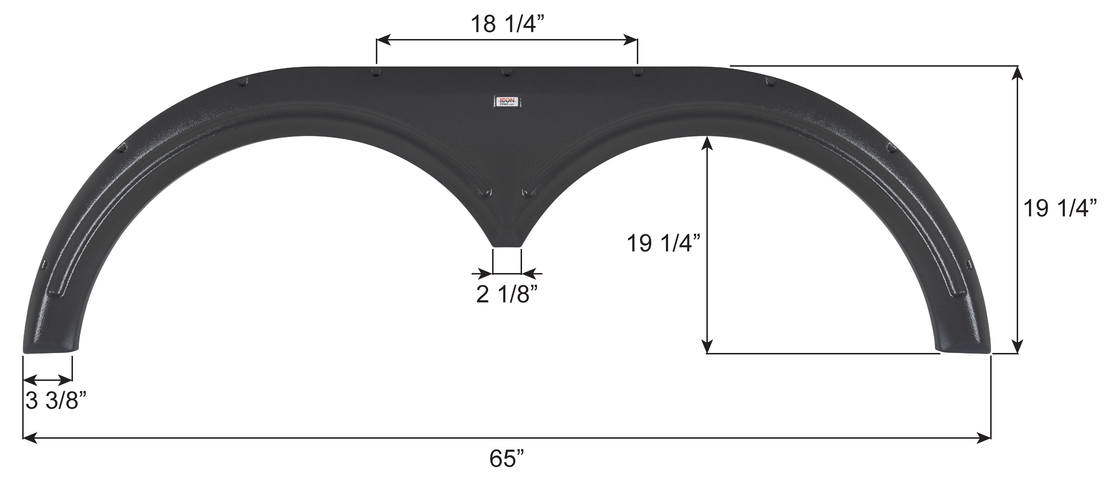 ICON - Fender Skirt, Tandem, Alpenlite, FS6293, Storm Grey