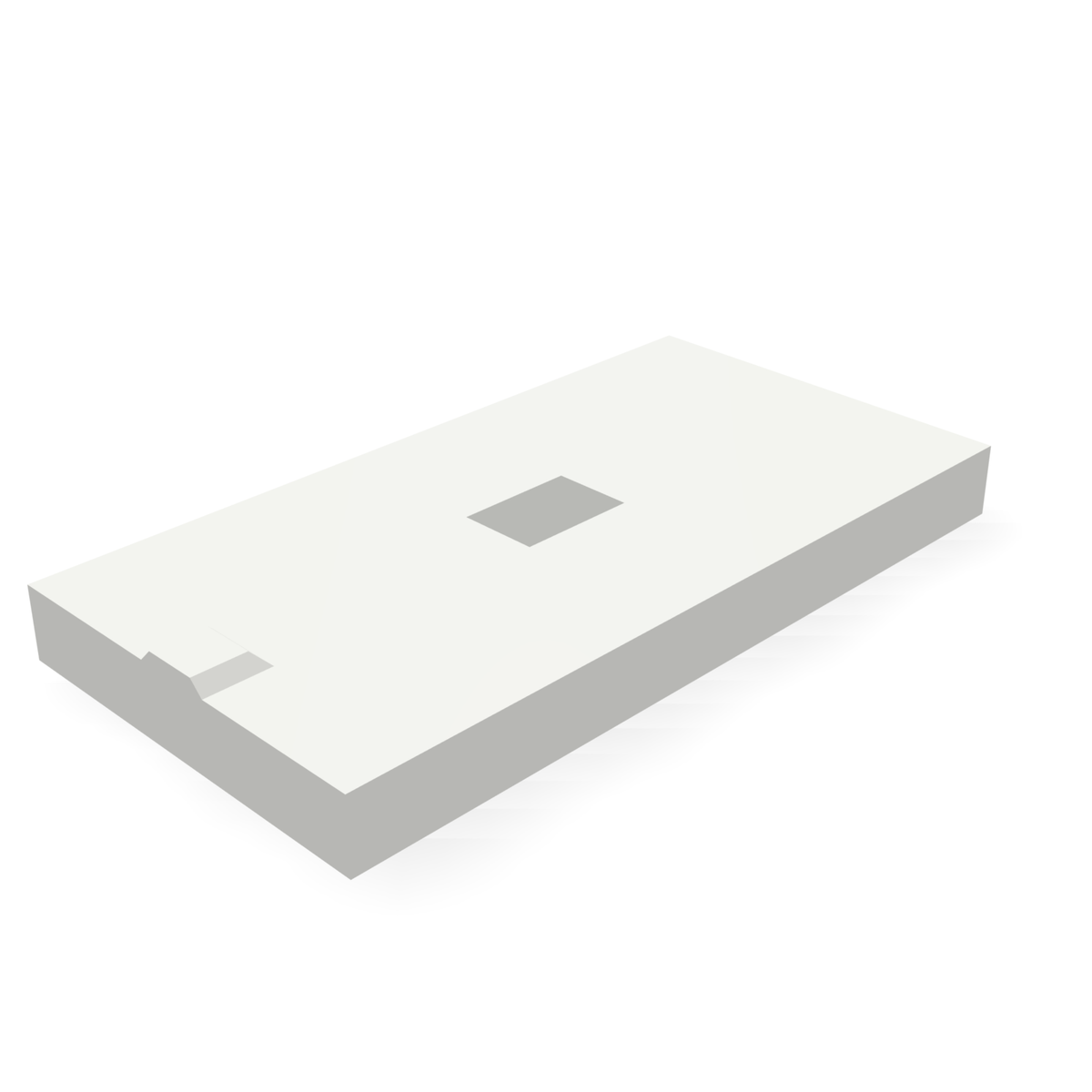 Alpha 191BLANK — print-based underside view of stepped blank body