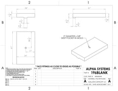 Alpha - 61 Gallons Fresh Water Tank - 61" x 34" x 8 1/2"* - 196BLANK