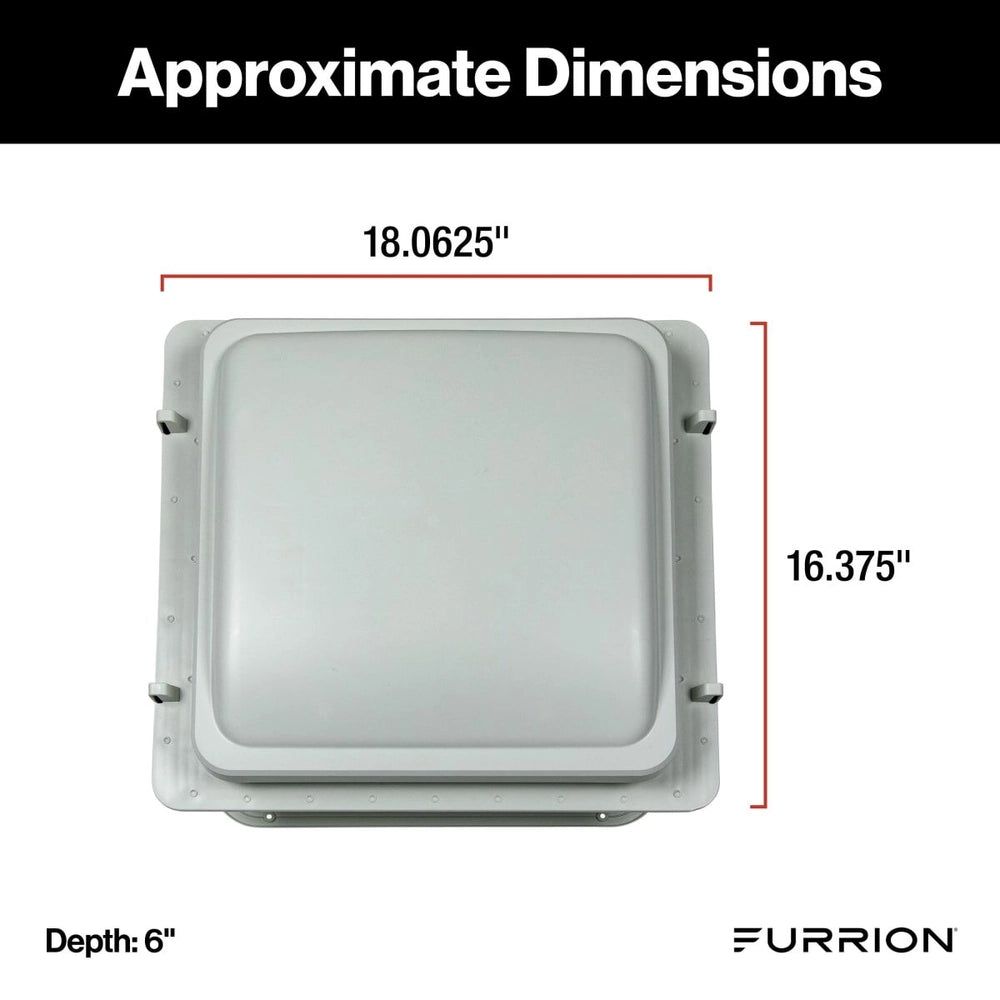 Furrion RV Roof Vent Fan With Lid Install Kit - 14" White #FVF14D90R6A-PS-AM