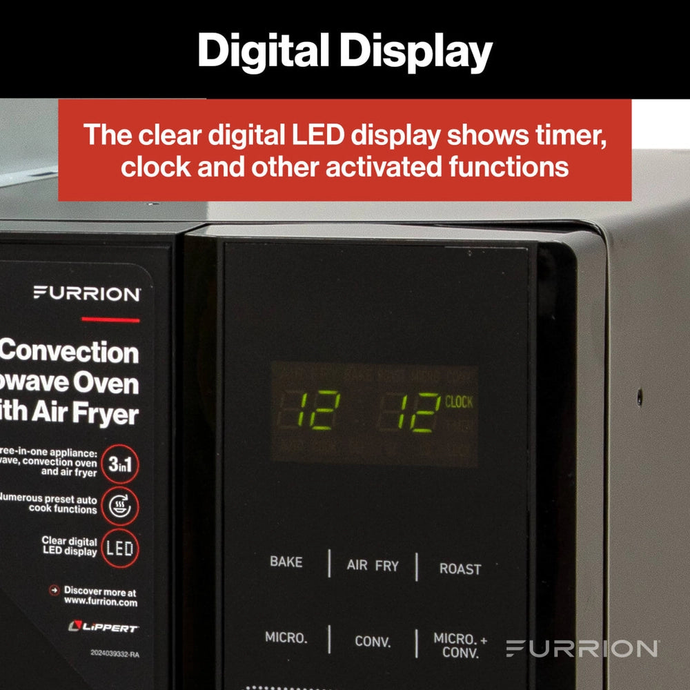 Furrion® - 1.1 cu. ft. Microwave Oven with Built-In Air Fryer - Black - 1,000W Power - #2023056309