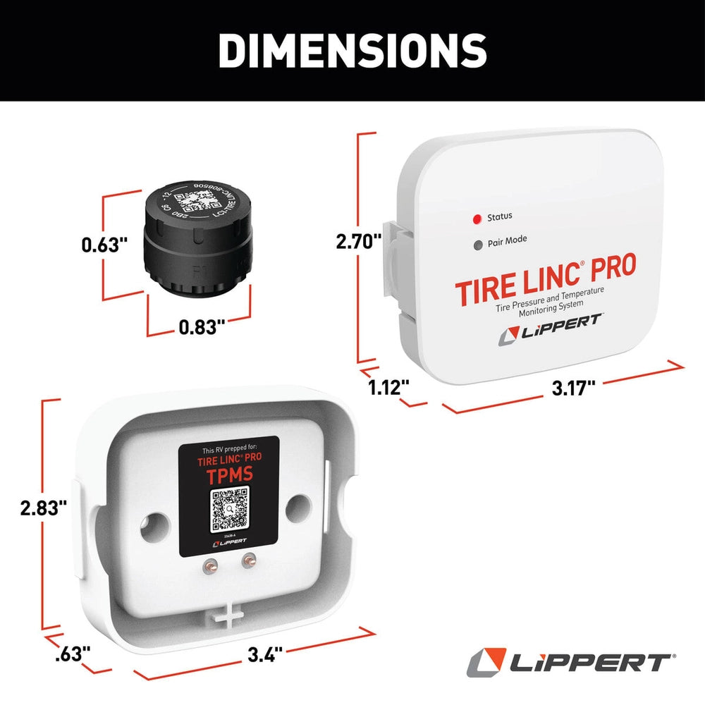Lippert Tire Linc® PRO RV Tire Pressure & Temperature M