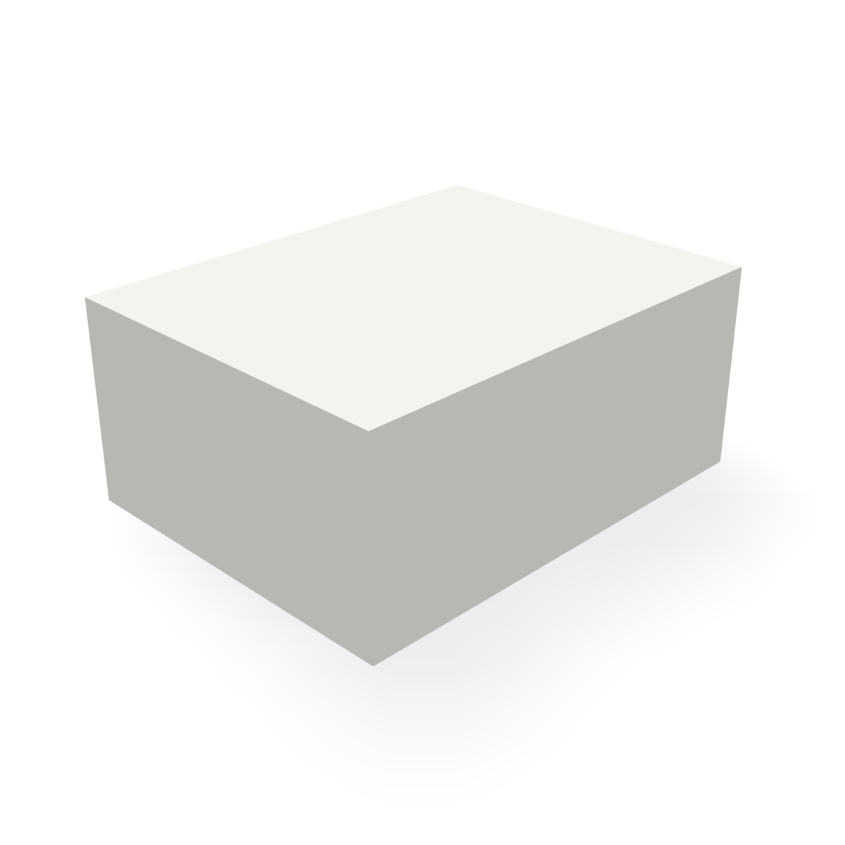Alpha 261BLANK — print-based underside view of rectangular blank body (flipped for display)