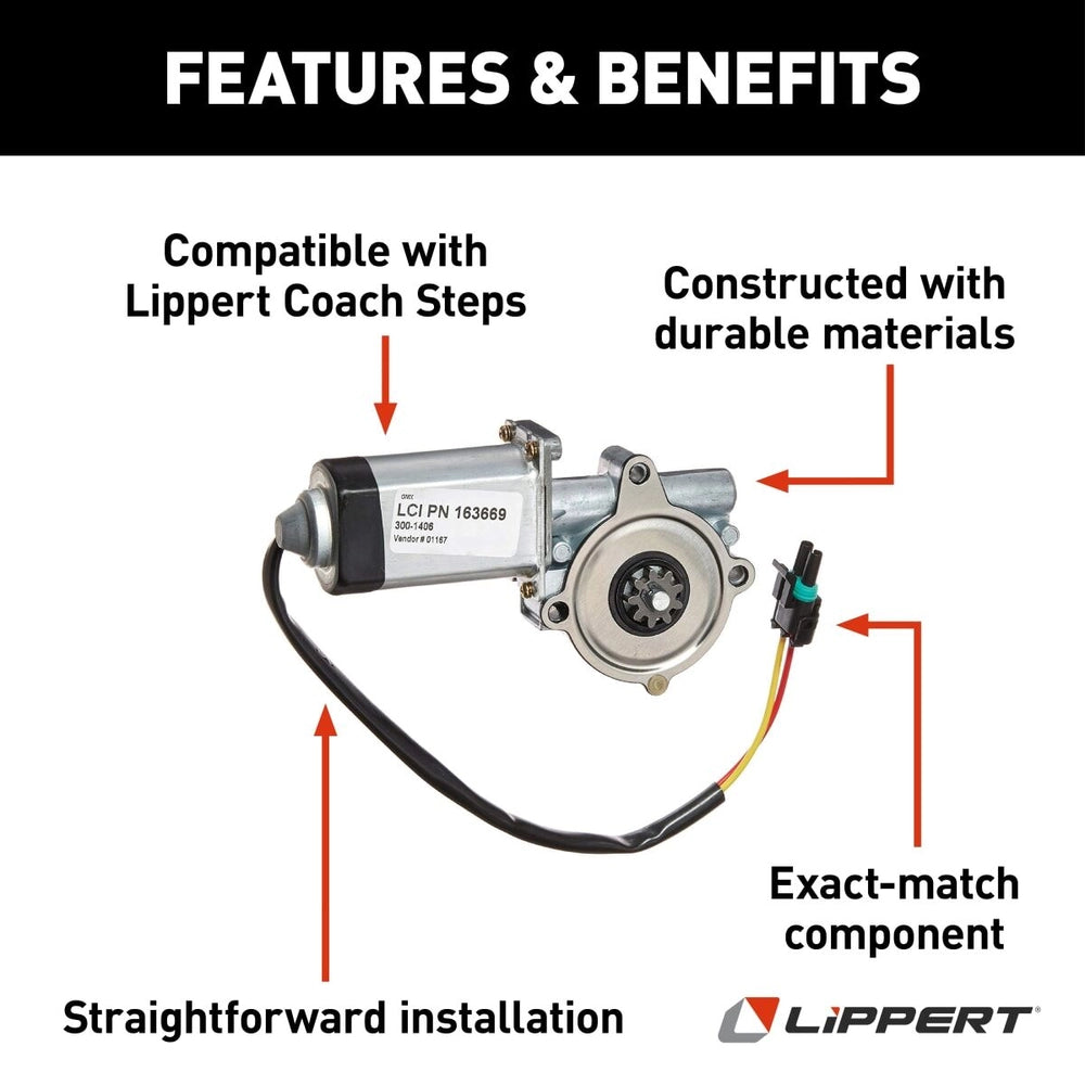 Lippert Coach Step Electric RV Step Replacement Motor Assembly #301695