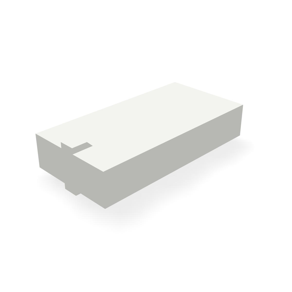 Alpha 502BLANK — print-based underside view of stepped blank body