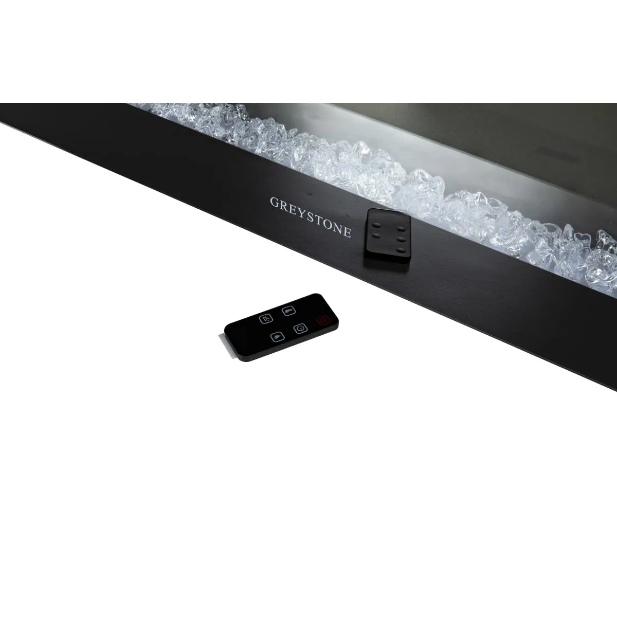 Greystone 32" Black RV Electric Fireplace Recessed Mount with LED Colors - Crystals w/ Remote 2022302426 F32-18A - W32BCFW/F32-18A [DISCONTINUED - See 2022302071]