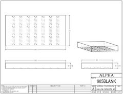 Alpha 42 Gallon RV Fresh Water Tank 60" x 31" x 5.75" - 985BLANK - FDA Approved OEM Quality