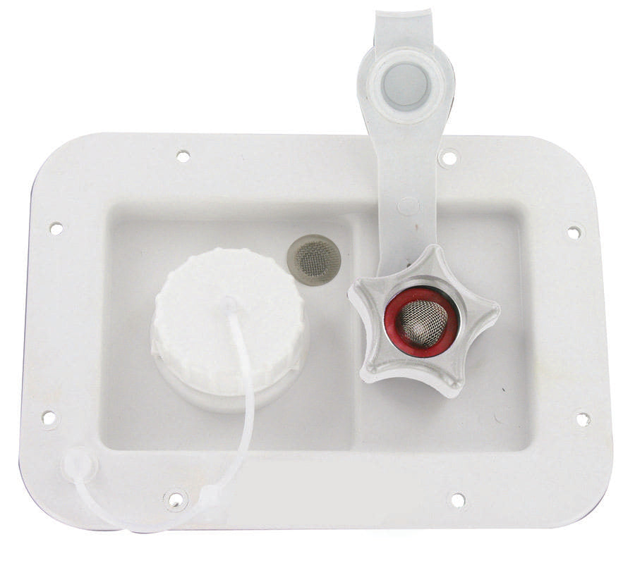 Valterra - Gravity/City Water Inlet - White - VAL2001BU