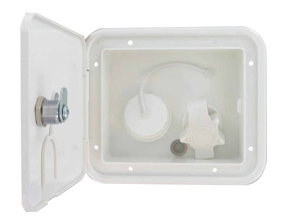 Valterra - Gravity/City Water Inlet Hatch - Plastic, white - VAL2004BU