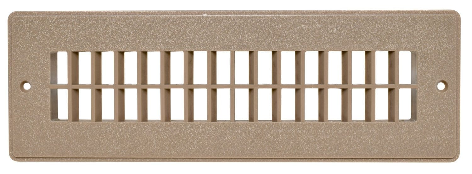 Valterra - Heating and A/C Floor Register - 2-1/4 Inch x 10 Inch, Light Brown - Carded - VAL3365VP