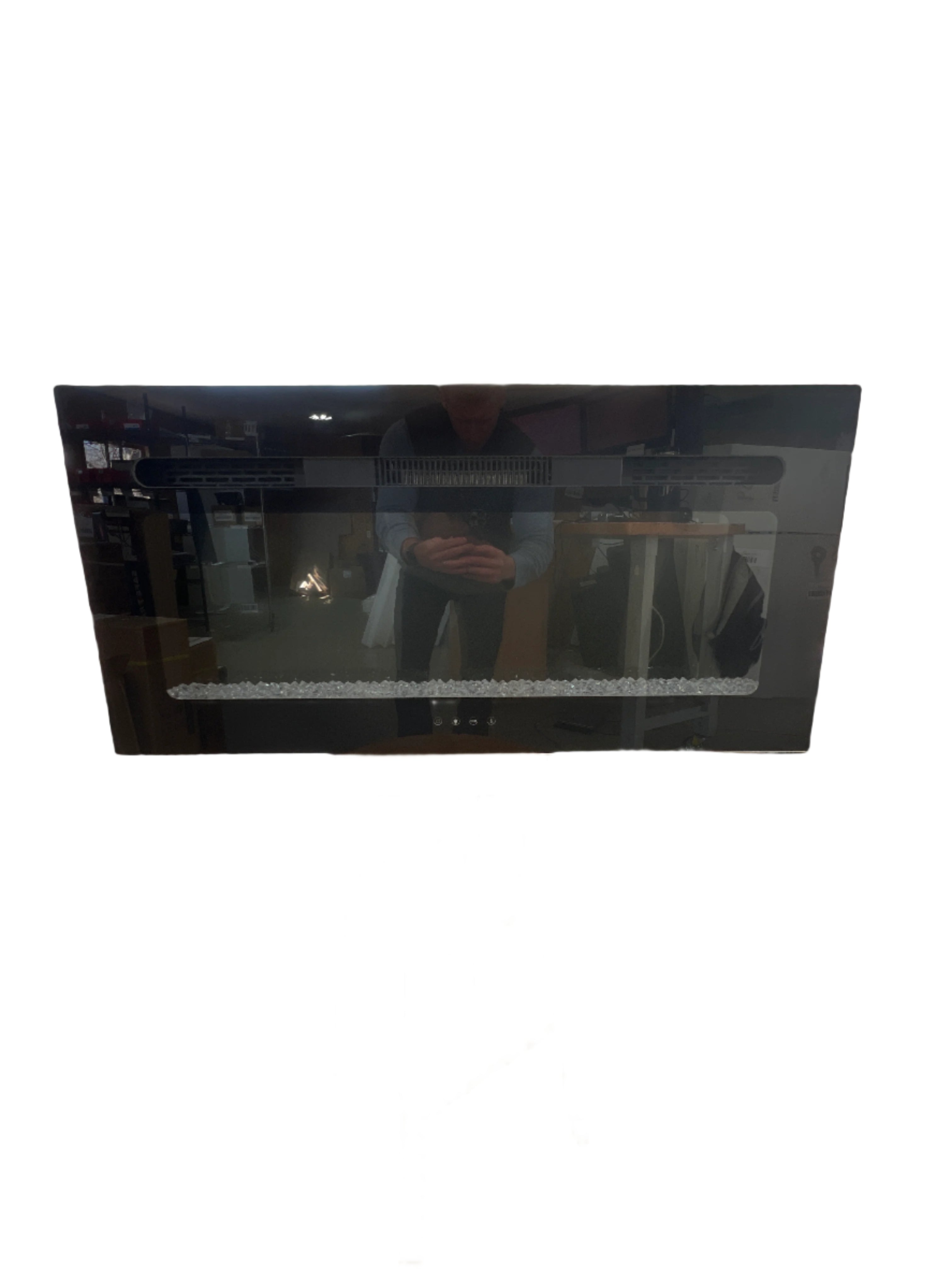 Covenant 36" Electric RV Fireplace Flat Front with Crystals and Remote Control LFP36-CT W914-36CT