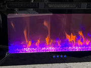 48" Electric Fireplace Flat Front with Crystals  LFP48-CT/W914-48FT  IN STOCK