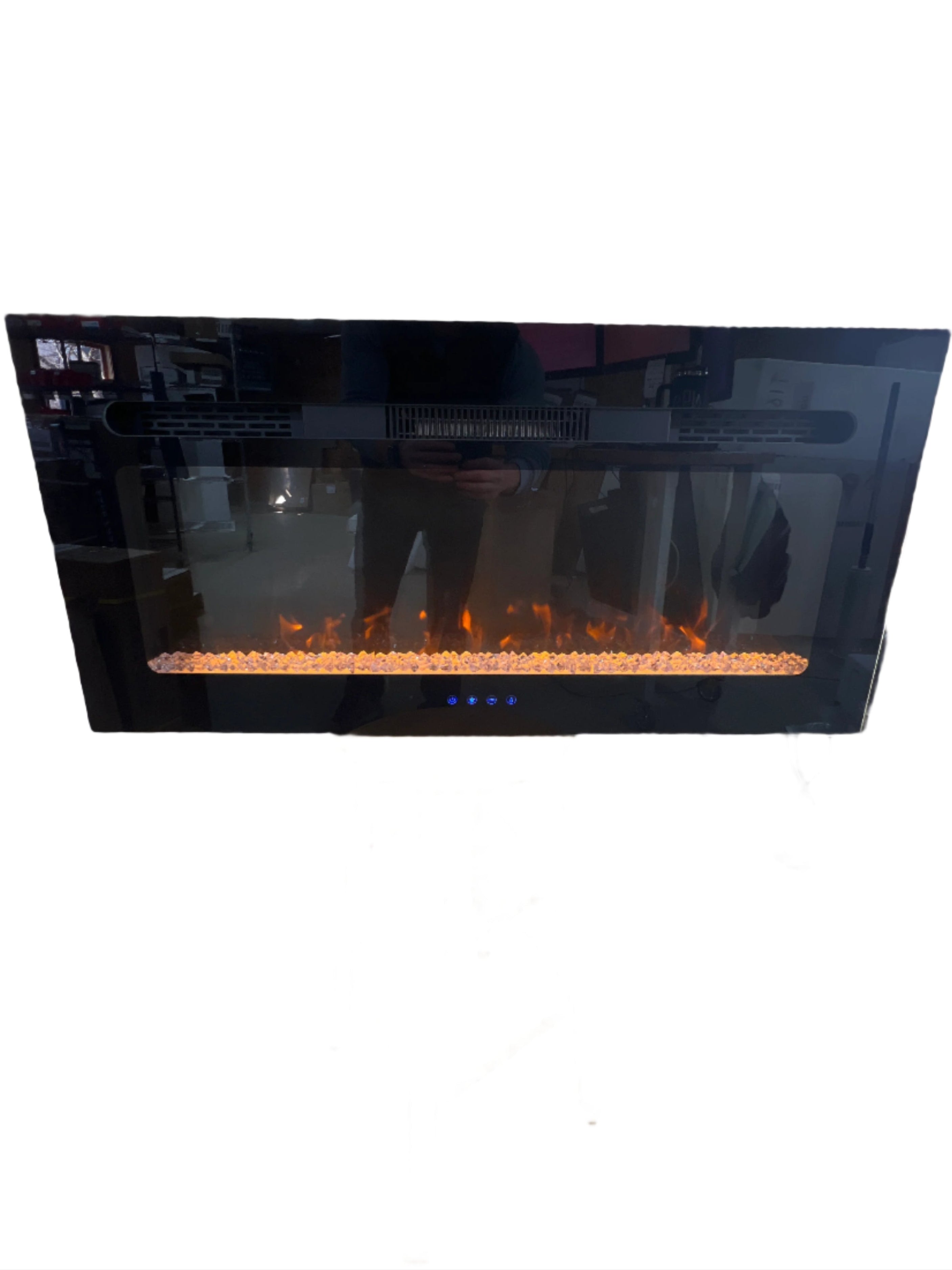 Covenant 36" Electric RV Fireplace Flat Front with Crystals and Remote Control LFP36-CT W914-36CT