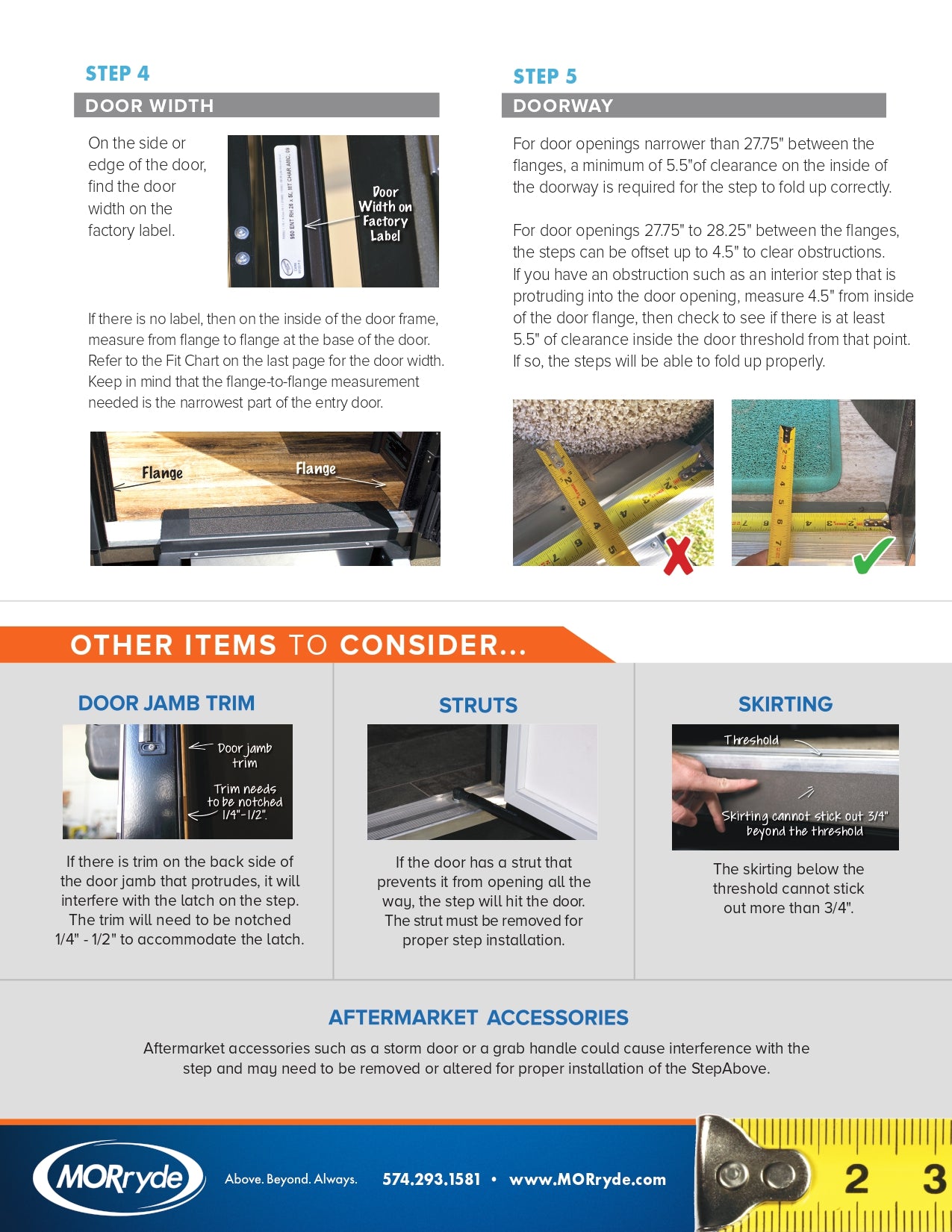 MORryde STP-215 StepAbove Flip Tread 4-Step RV Entry Steps - Innovative Folding Design for Maximum Ground Clearance