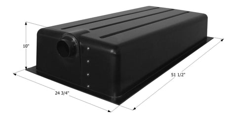 37.5 Gallon RV Waste Holding Tank Center End Drain 51 1/2" x 24 3/4" x 10" (HT339ED) - ships in 2 days
