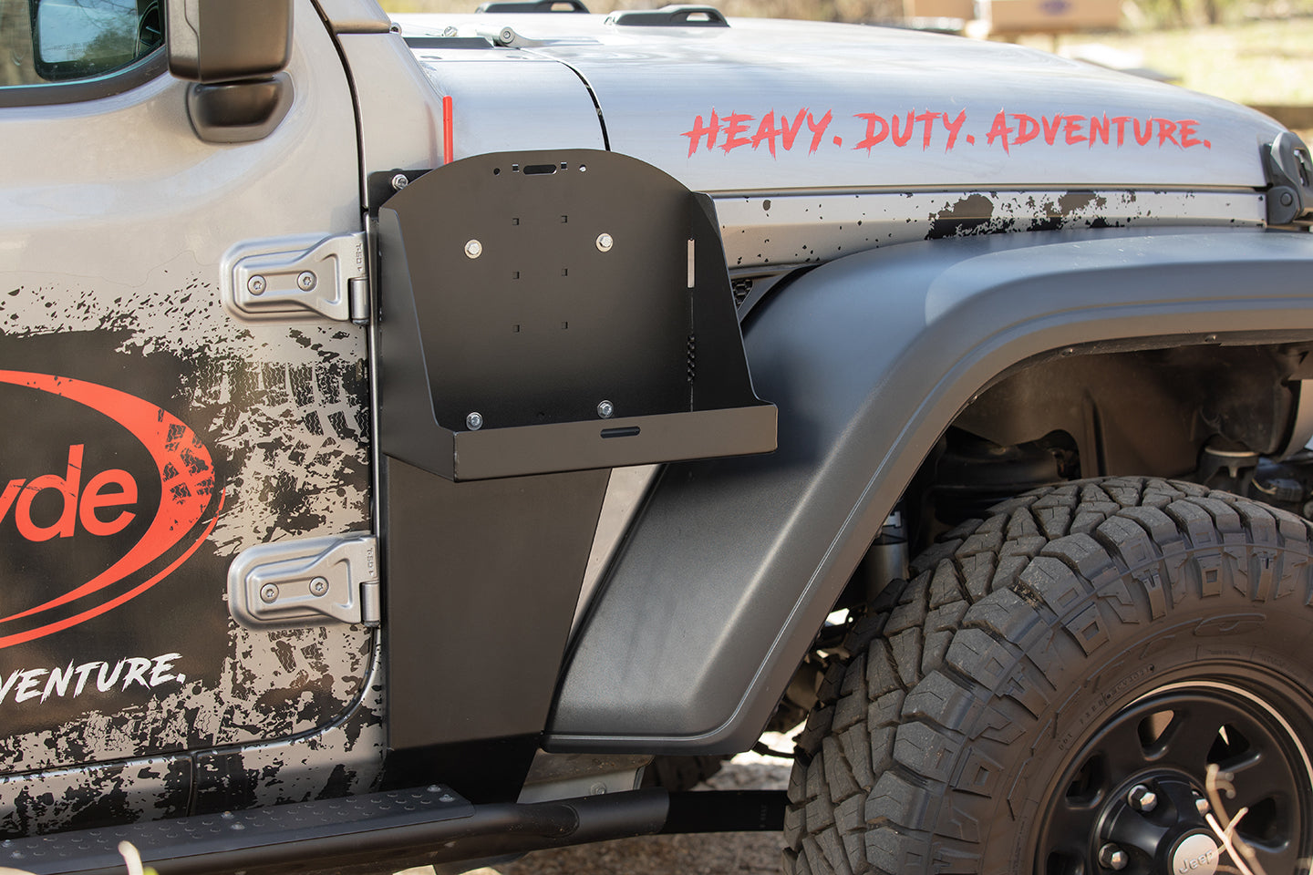 MORryde JP54-063 Jeep Wrangler JL Jerry Can Side Mount - Passenger Side with Universal Tray - 18-Current JL