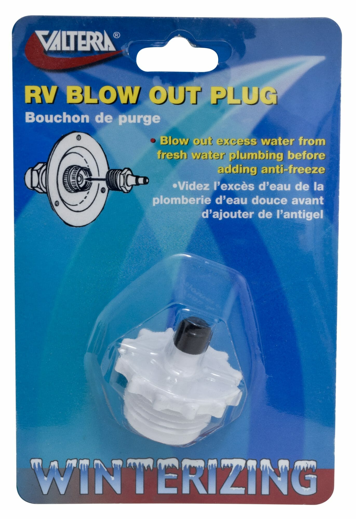 Valterra - Blow Out Plug - White - Carded - VALPF23500