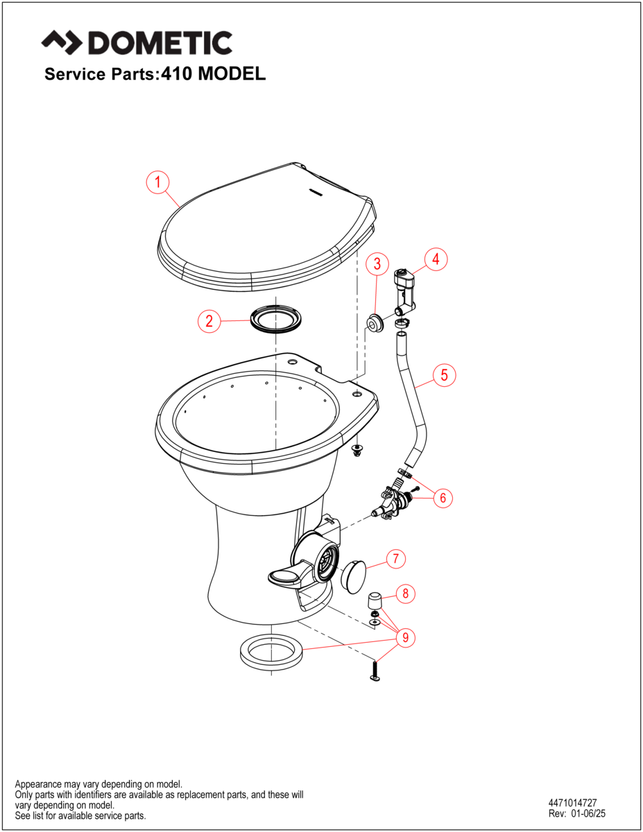 B3106802FJ.410 exploded parts diagram
