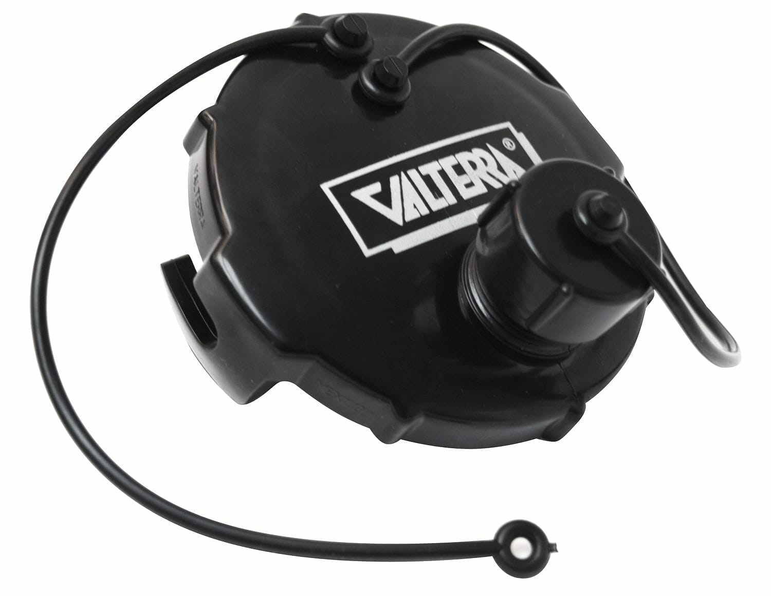 Valterra - Waste Valve Cap - 3", 3/4" GHT with Cap, Black - VALT1020-1BU
