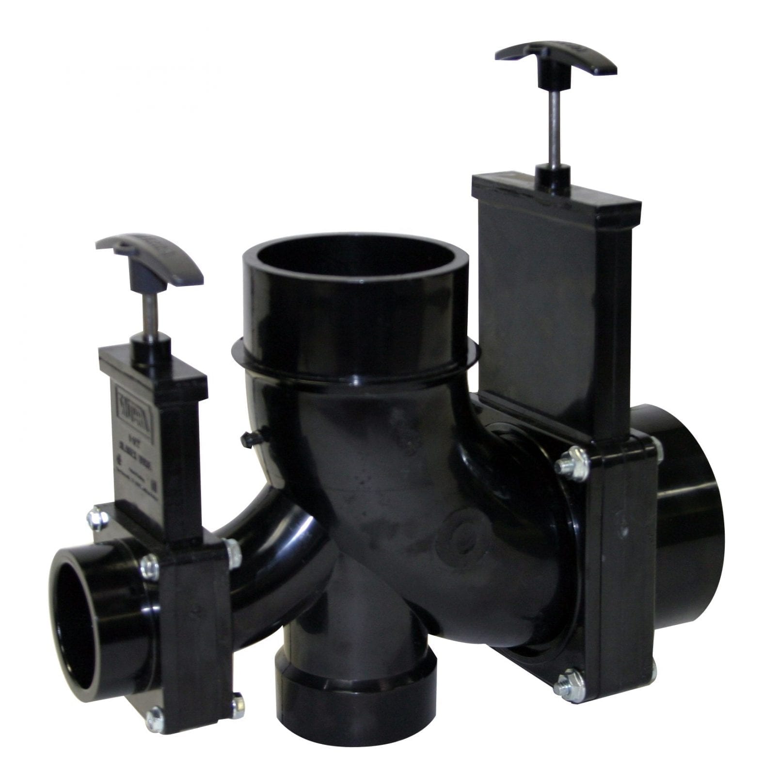 Valterra - Ell Double Rotating Valve - 3″ Hub x 1-1/2″ Hub x 2″ Hub x 3″ Spigot Outlet - OEM replacement - VALT83