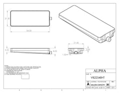 Alpha - 30 Gallon RV Black Holding Tank - 54" x 21.5" x 8" - VB22548H
