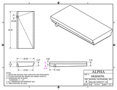 Alpha - 34 Gallon RV Holding Tank - 56" x 26" x 7 1/4" - VR26567HLBLANK